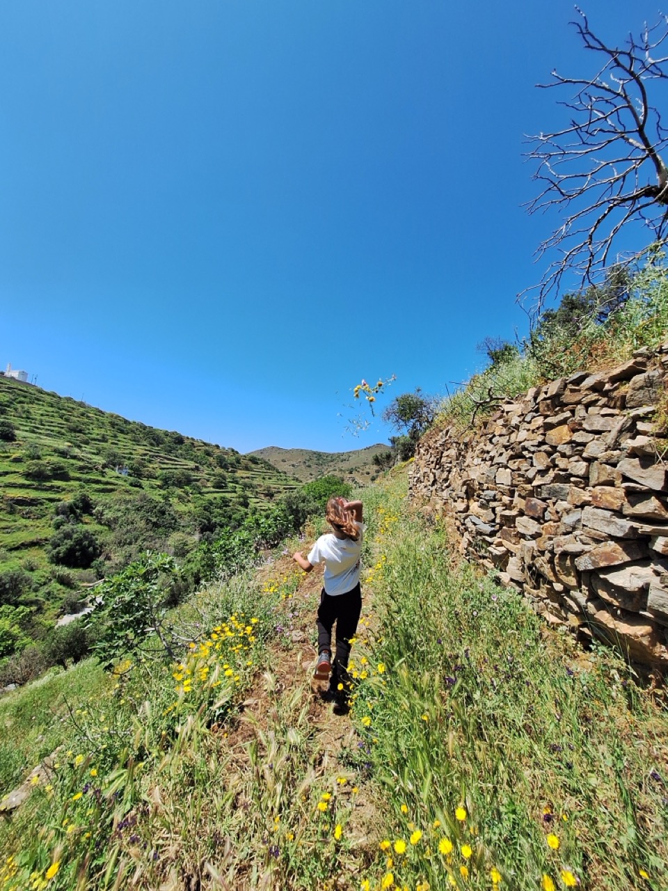 Hiking the Tinos trail between villages